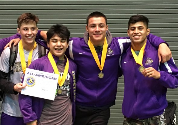 Tiger wrestlers who placed in Reno: Gary Joint, Joe Romero, Greg Guzman and Angel Solis.